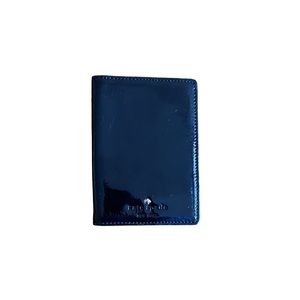Patent leather Kate Spade passport holder black